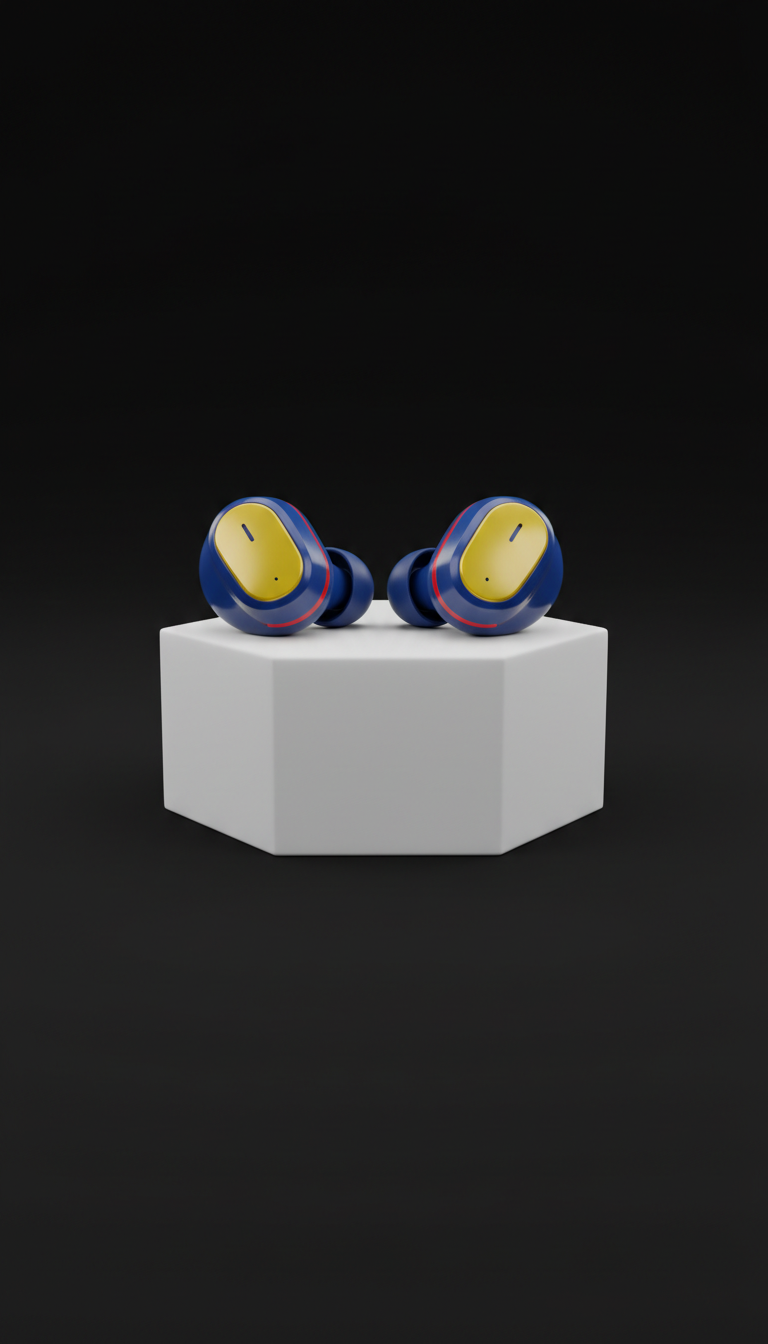 Electric Blue Wireless Earbuds