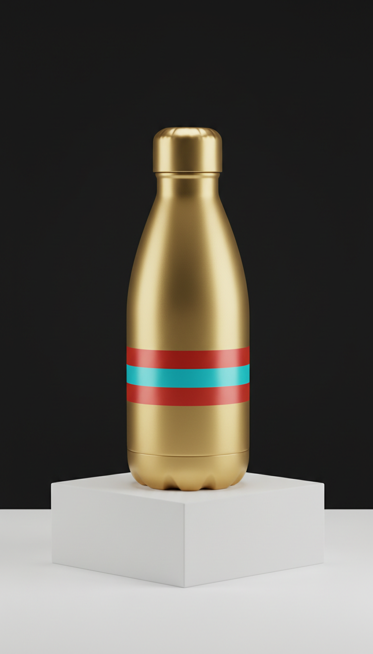 Pop Gold Stainless Steel Water Bottle
